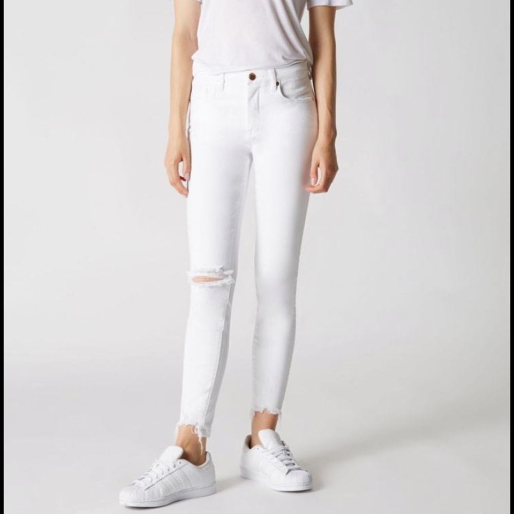 NWT BLANKNYC mid rise white skinny jeans
